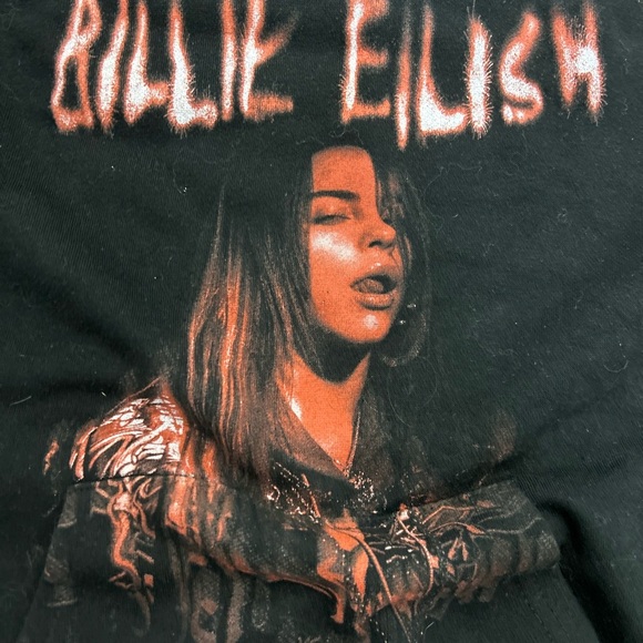Black Billie Eilish Graphic Hoodie - Picture 2 of 5